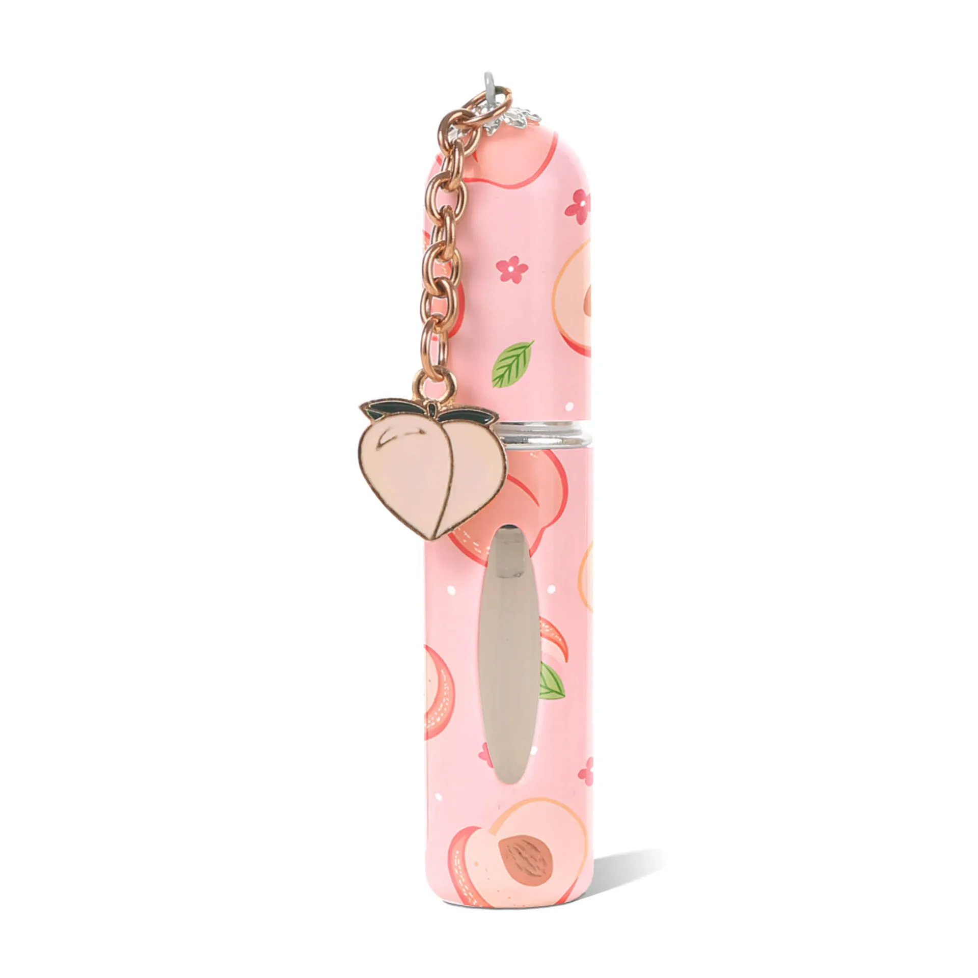 Charming Mini Flower Pattern Refillable Perfume Bottle with Pendant - 5ml Cosmetic Container