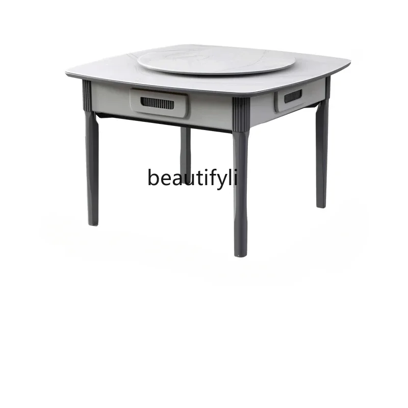 

Automatic Electric Mahjong Machine Mahjong Table Dining Table Integrated Home Apparatus Linen Mute Dual-Use