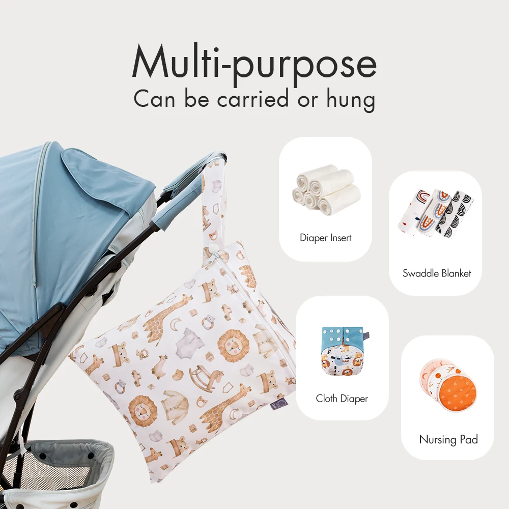 Elinfant 2-Piece Cute Waterproof Storage Bag Set