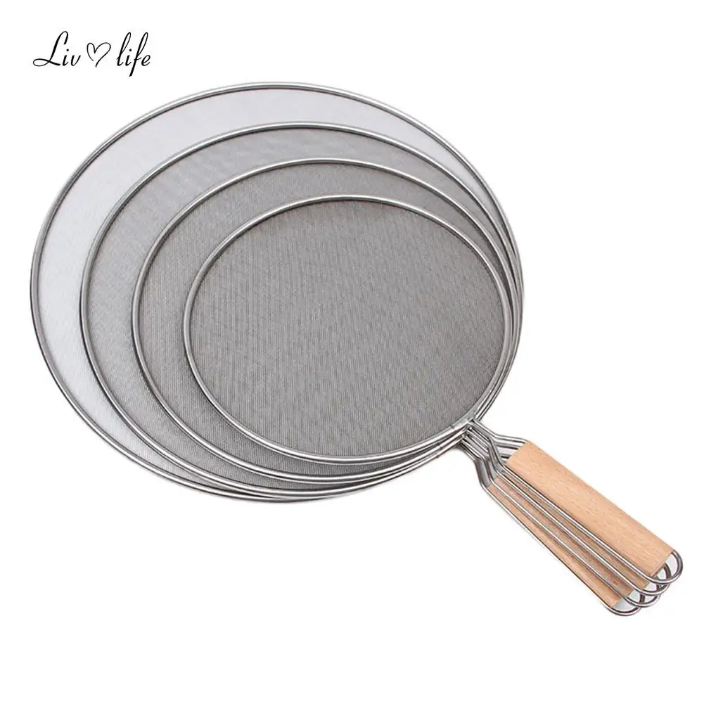 Stainless Steel Splatter Screen Frying Pans Mesh Guard Kitchen Accessories Cooking Hot Oil Splash Splatter Pot Cover frying pan splatter screen