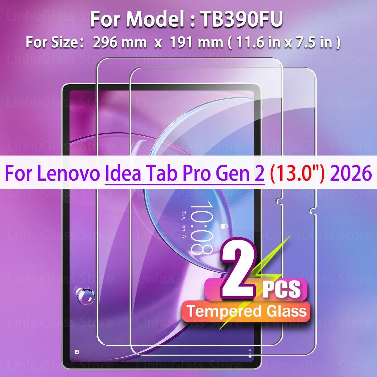 Premium 2-Pack Tempered Glass Screen Protector