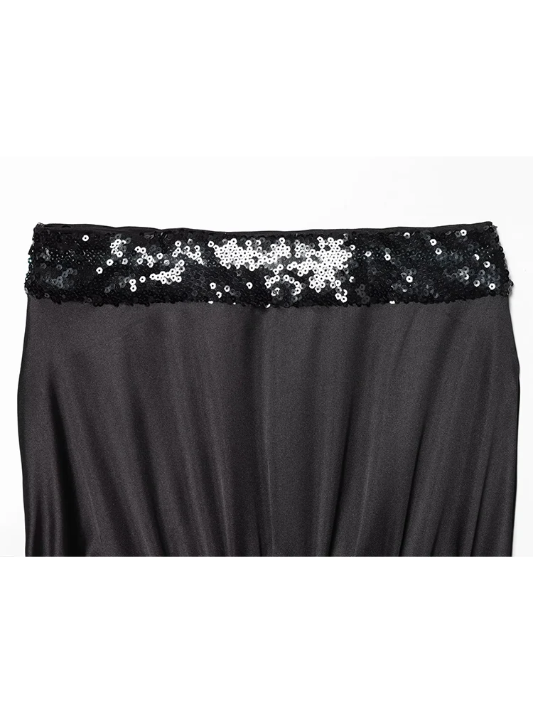 New Women Sequin Strapless Vest Sexy Off Shoulder Sequins Spliced Tank Top Chic Backless  Sleveless Waistcoat Women's Clothing