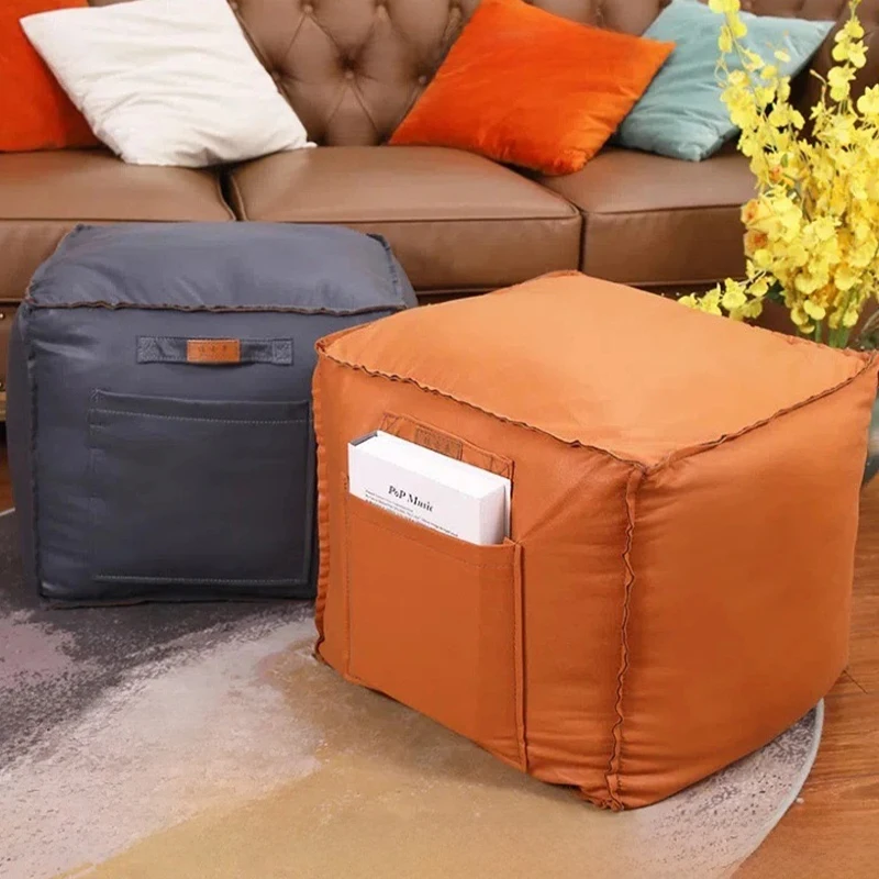 45 センチメートル Pu レザーモロッコプーフカバーオットマンフット