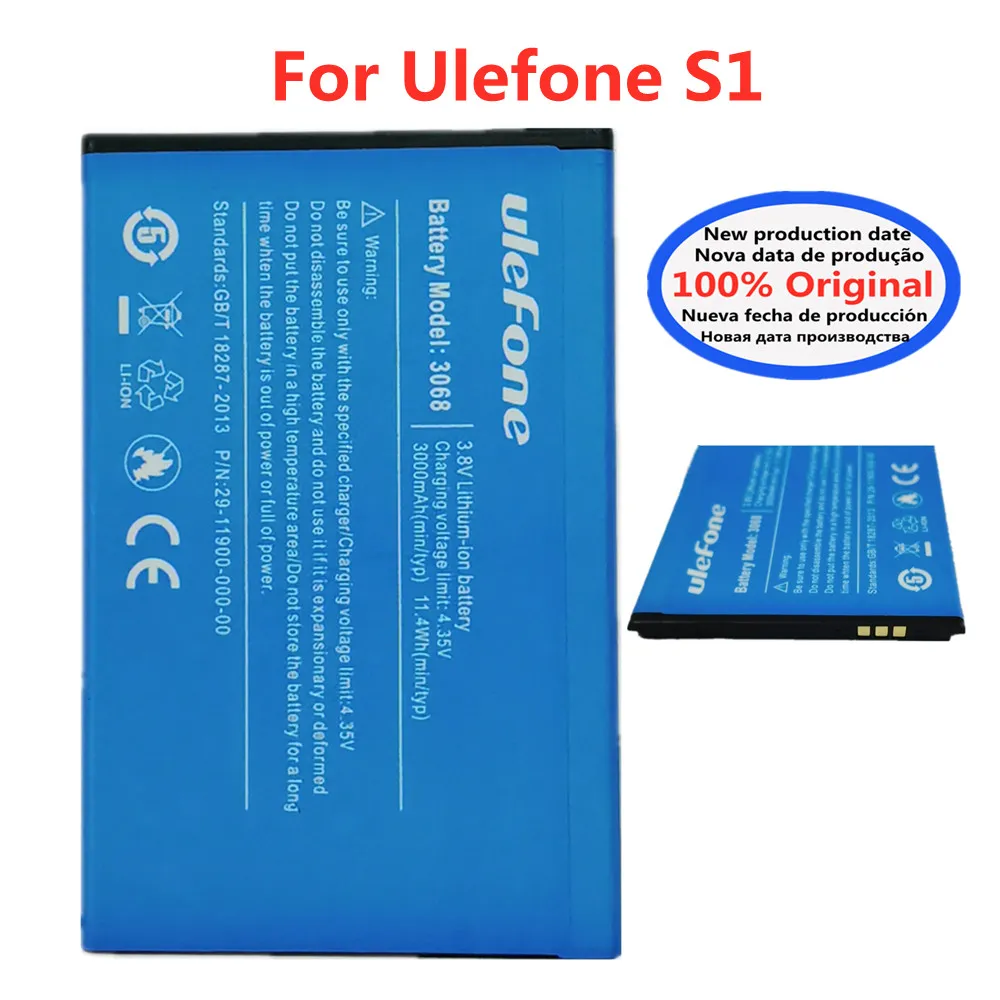 

New 3000mAh Original Battery For Ulefone S1 S 1 Mobile Phone Battery Bateria In Stock + Tracking Number