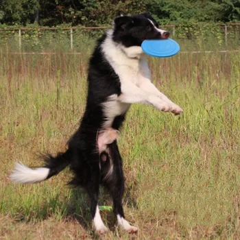 7 Colors Silicone Flying Saucer Funny Dog Cat Toy Dog Game Flying Discs Resistant Chew Puppy Training Interactive Pet Supplies 1