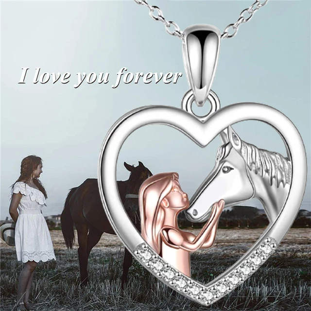 Kız at kolye kadın kızlar için kalp kolye kolye at takı kız için kız doğum  günü partisi sevgililer günü hediyesi _ - AliExpress Mobile