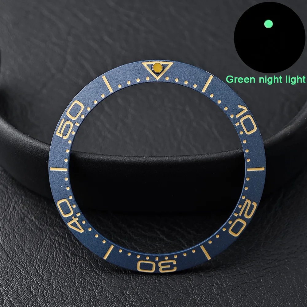 Men's Watch Replacement Bezel Insert with Tilted Ceramic and Carbon Fiber Texture