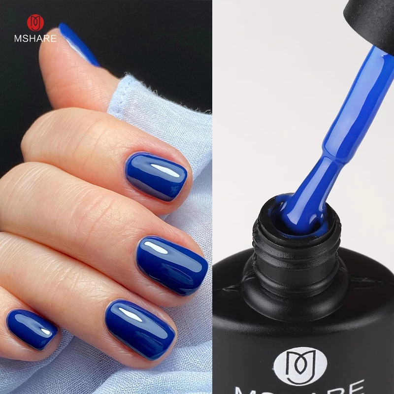 MSHARE Royal Blue UV Gel Nail Polish Varnish Vernis Semi Permanent 10ml  Cure with UV LED Lamp| | - AliExpress