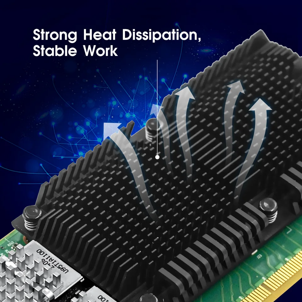 LR-LINK Mellanox connectX-5 Ex 칩셋 포함 네트워크 어댑터, PCIe 4.0x16 이더넷 NIC, 듀얼 100Gb QSFP28 인피니밴드 네트워크, 100GbE