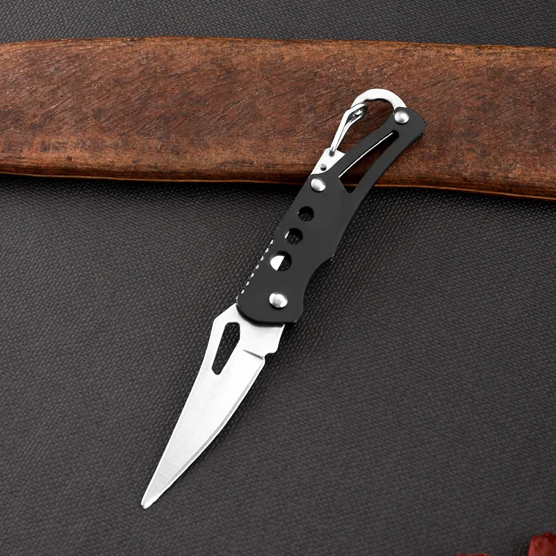 Portable Stainless Steel Shape Knife Camping Self Defense Outdoor Survival Supplies Tools Foldable Pocket Knife Mini Key