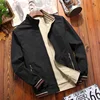 Supuscreat Men's Windbreaker Double-sided Wear Jackets Men Baseball Pilot Bomber Jacket Casual Slim Fit Solid Streetwear Coat 5