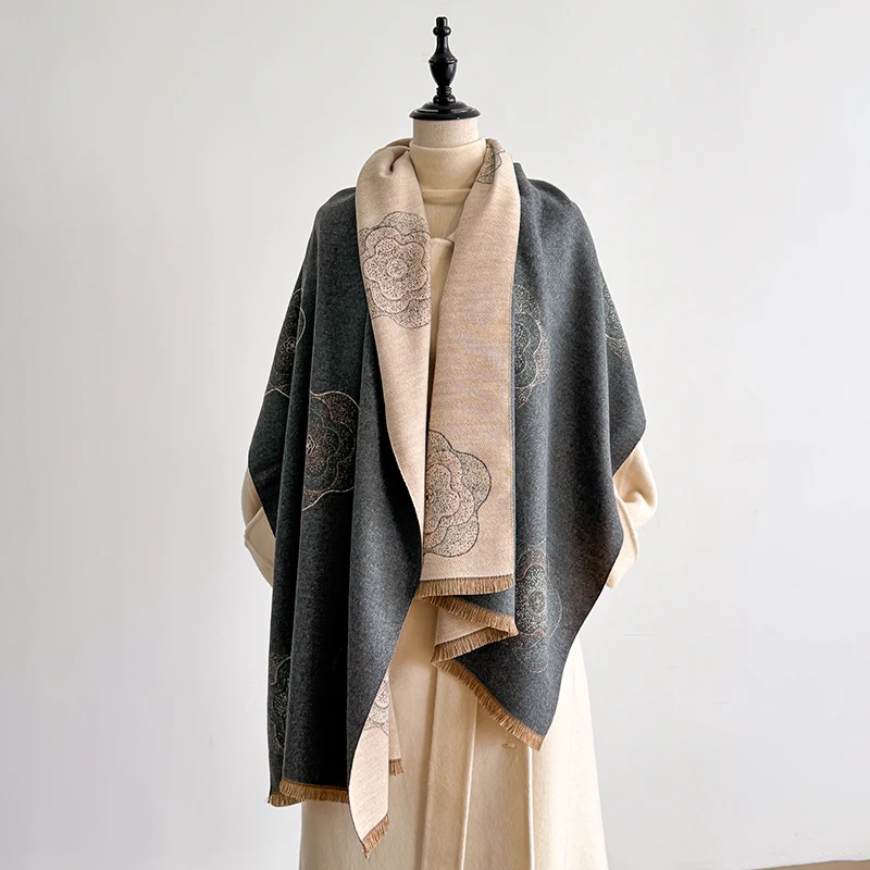 2025 Women's Luxury Cashmere Scarf - Winter Warm Thick Pashmina Blanket, Shawl, Wrap, Neckerchief, Bufanda, Echarpe & Poncho