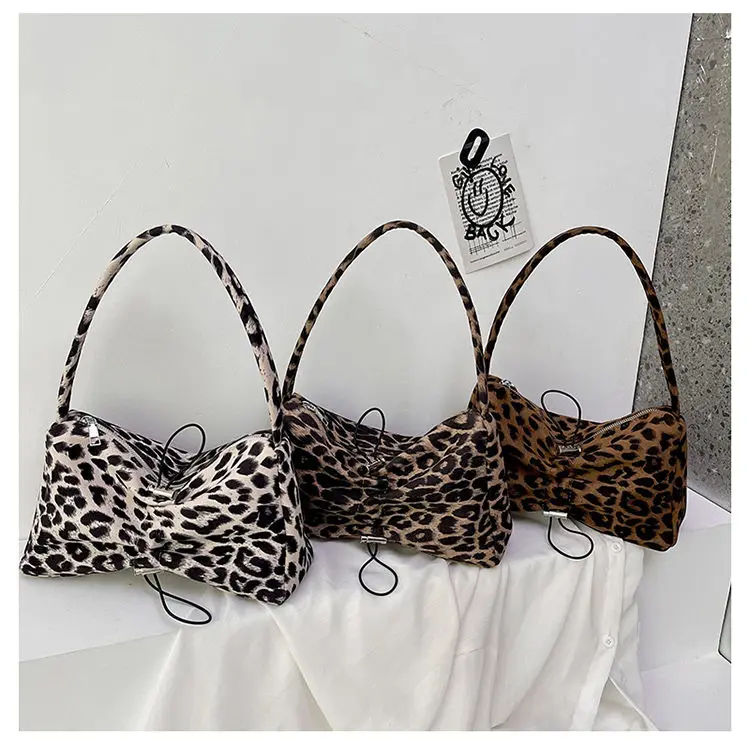 

Y2k High-quality Foreign Flavour Leopard Print Women's Underarm Bag 2024 New Korean Fashion Retro Versatile Women Shoulder Bag