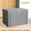 Storage Box Dark Gray Folding For Easy Storage Fabric Material Large Storage Capacity Large Bearing Capacity Storage Supplies 5