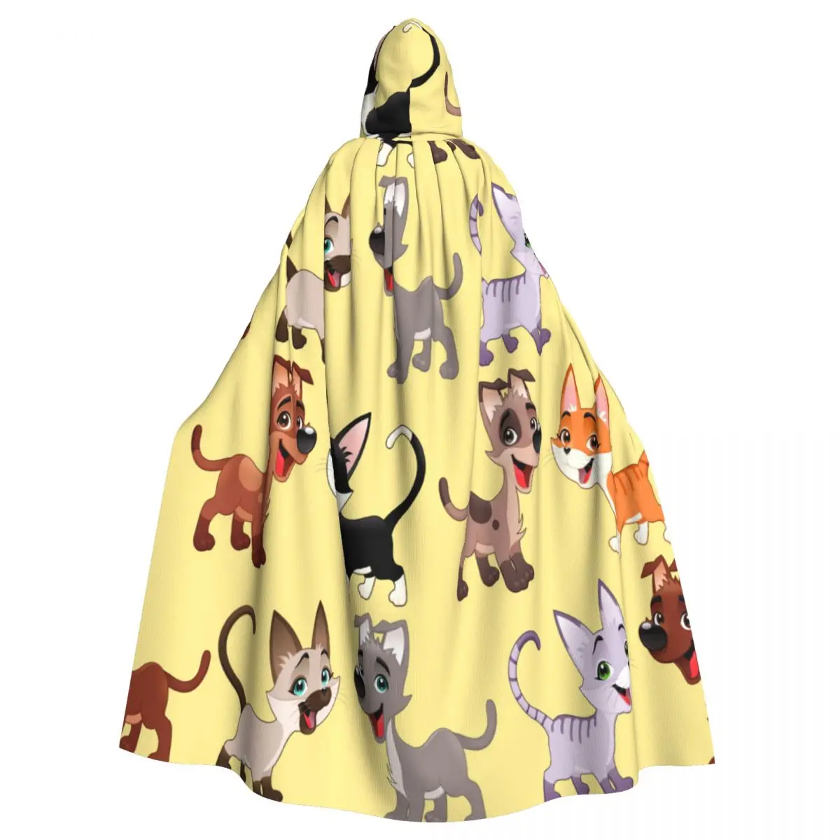 

Унисекс, ведьма, реверсивная накидка с капюшоном для взрослых, вампиров, накидка с забавными кошками и собаками