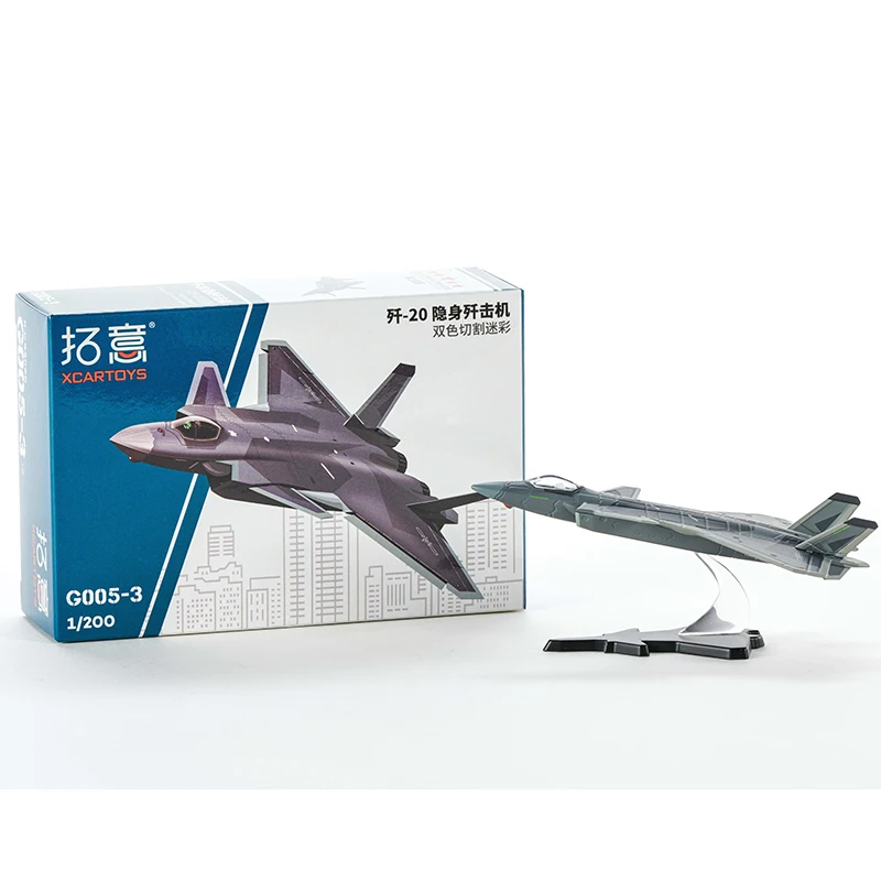 

Xcartoys 1/200 J-20 stealth fighter Diecast Toy Model Vehicle Car For Children Gifts