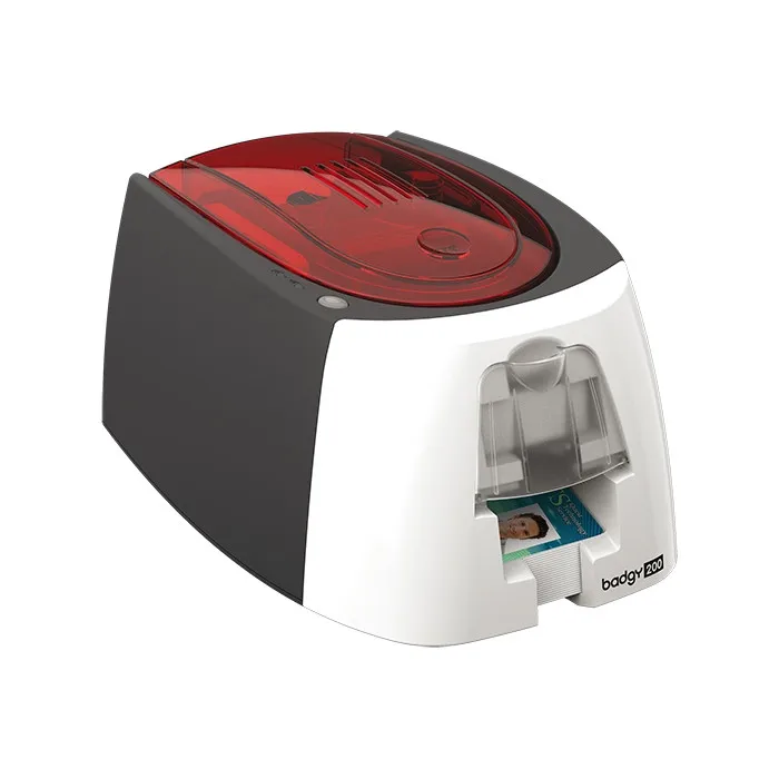 Evolis Badgy200 카드 프린터(1개의 CBGR0100C 컬러 리본 포함)