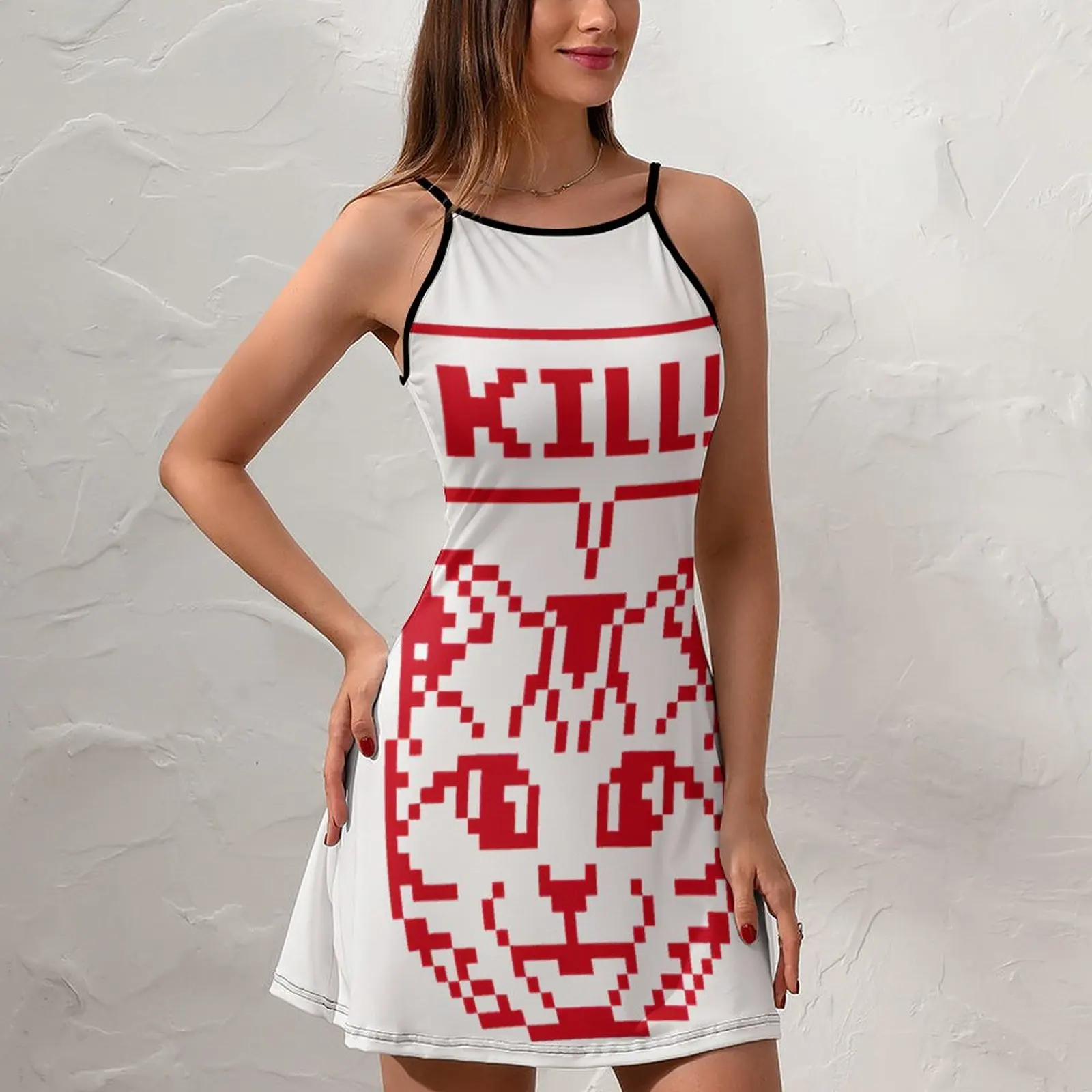 No More Heroes Classic (2) Casual Graphic Sexy Women'S Dress Women'S Sling Dress Humor Cocktail Bretella Dress