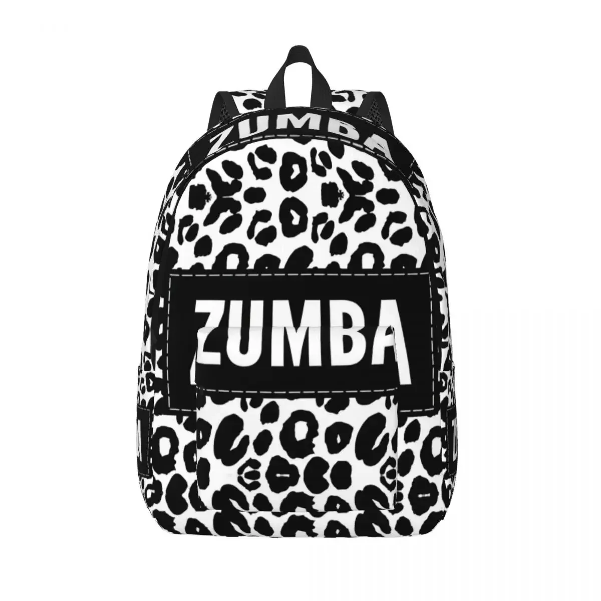 

Zumba Leopard Canvas Backpacks for Women Men Waterproof School College Fitness Dance Bag Print Bookbag