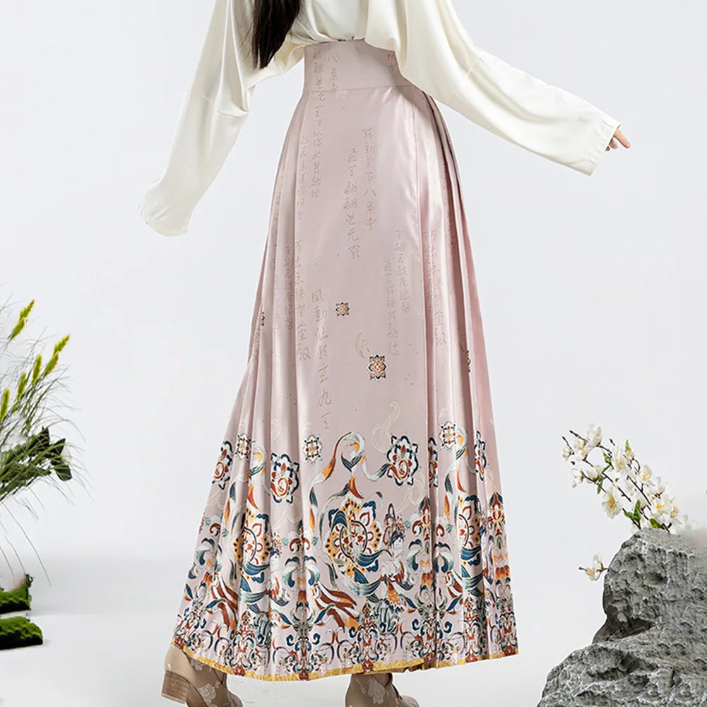 Žakárové sukně sukně dlouhé plisované sukně nonstretch polyesterová pravidelný retro žakárové ženy Čínské styl comfy
