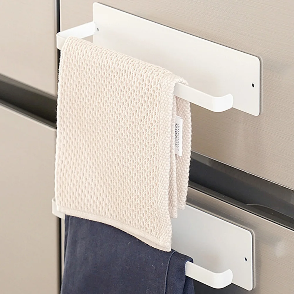Magnetic Paper Towel Holder Towel Bar Rack Wall Mount Roll Paper Dispenser Punch Free Strong Magnet Backing for Kitchen Bathroom