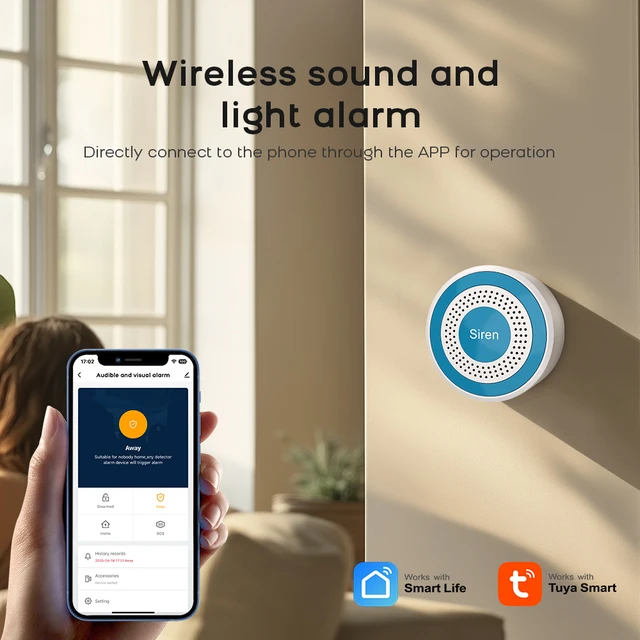 PGST WiFi Alexa Tuya Smart Life Home Alarm Security System Kit Home Automation Alarm Security Protection Door Motion Sensor 4