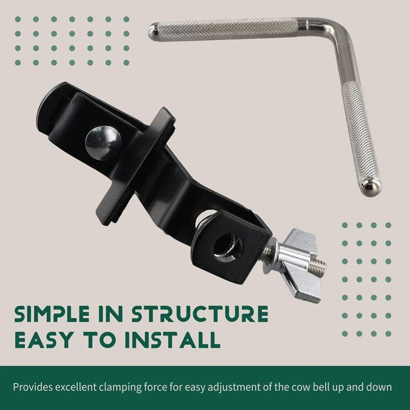 Bass Drum Cowbell Clamp Cowbell Holder Accessories Percussion Mounting Bracket For Drum Drummer Instrument