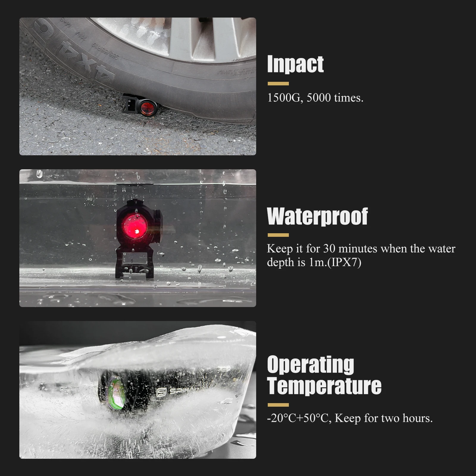 トイガン SPECOPTICS ES-3 RED DOT SIGHT 戦術エアソフトミルシム用レッドドットサイトスコープ