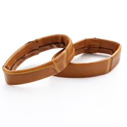 Genuine Leather Movable Watchband Strap Loops - Black and Brown, Set of 2 - 22mm (Light Brown)