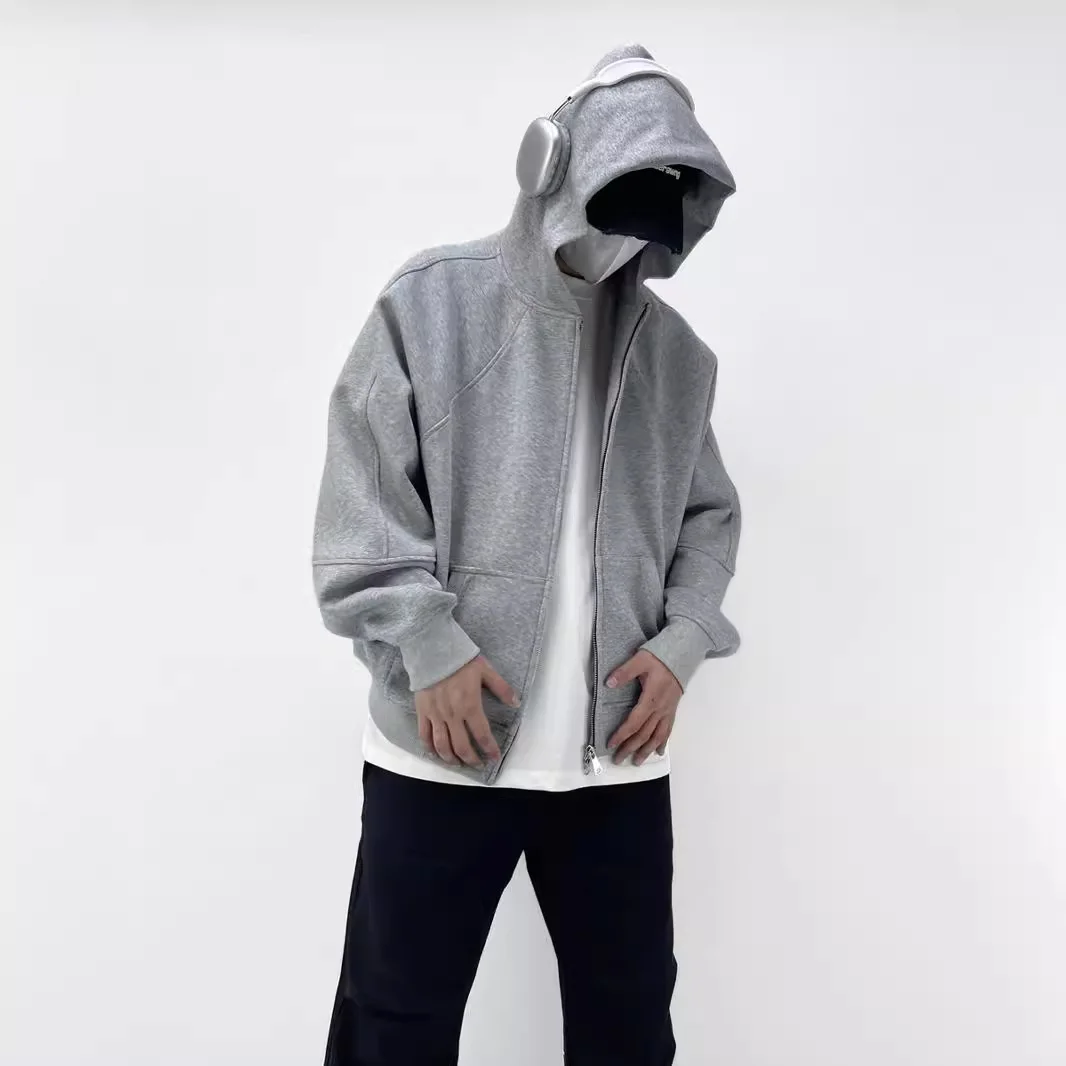 Men's New American Trendy Brand Cleanfit Hoodie Spring/Autumn Heavy Weight Boxy Version Hoodie Solid Color Top