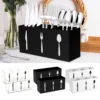 Acrylic Cutlery Organizer Clear Spoon and Fork Holder Exquisite 3 Section Tableware Storage Box Household Cutlery Utensil Holder 1