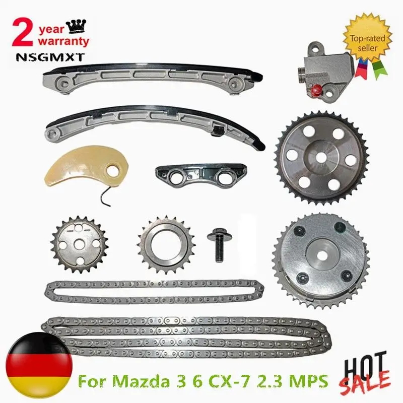 Ap01 Timing Chain Kit+camshaft Gear For Mazda 3 6 Cx7 2.3 Mps L3k911316 L3k9124xoc L3k912