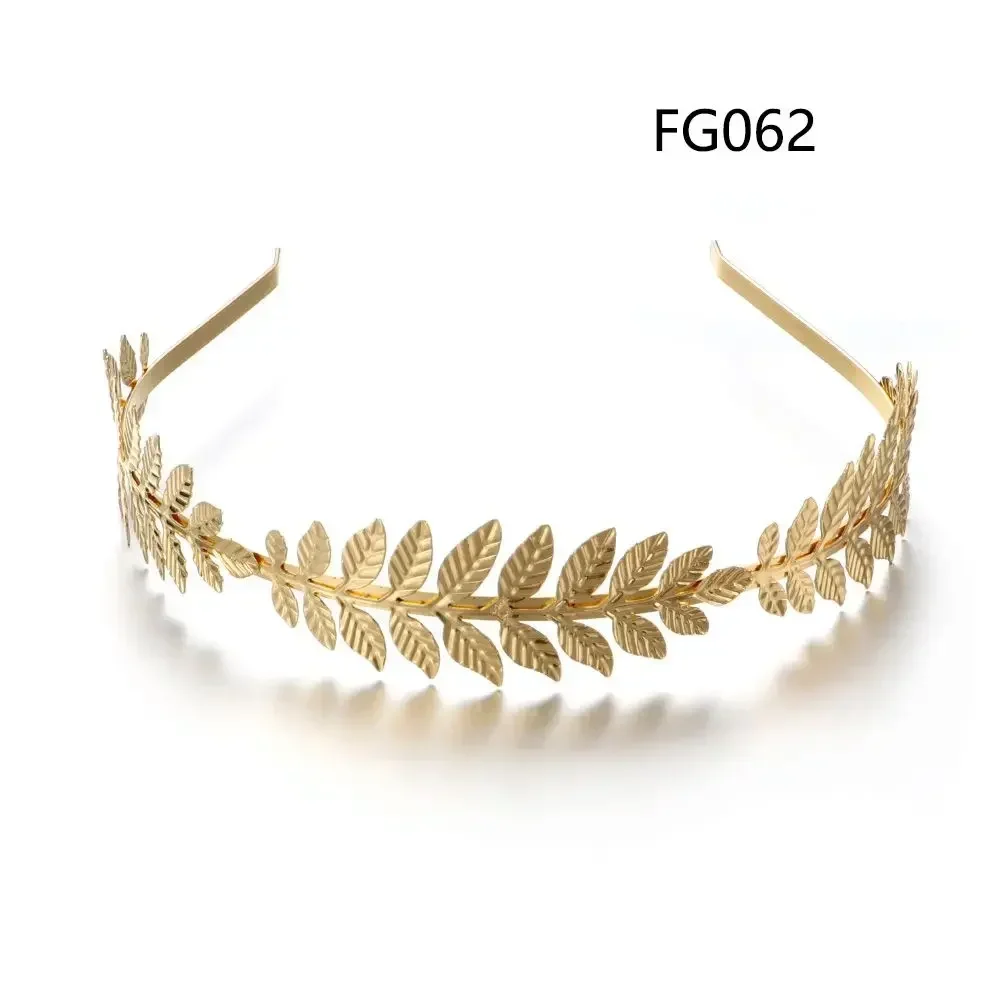 Elegant Gold Leaf Headband - Bridal Wedding Hair Accessory