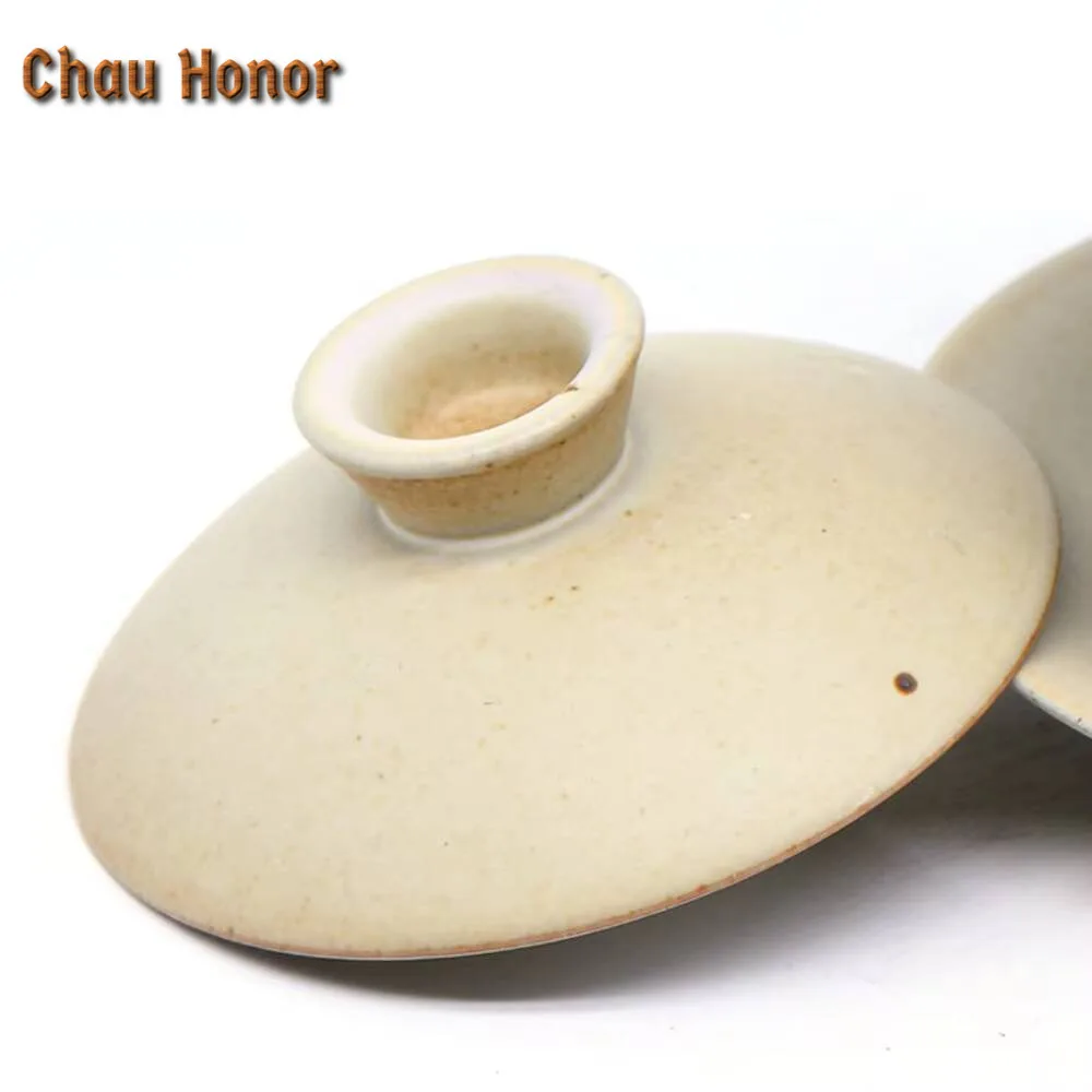 160ml Retro Coarse Pottery Deer Gaiwan Zen Sopera Ceramic Soupers with Lids Tea Tureen  Tea Brewing Cover Bowl Teaware Supplies