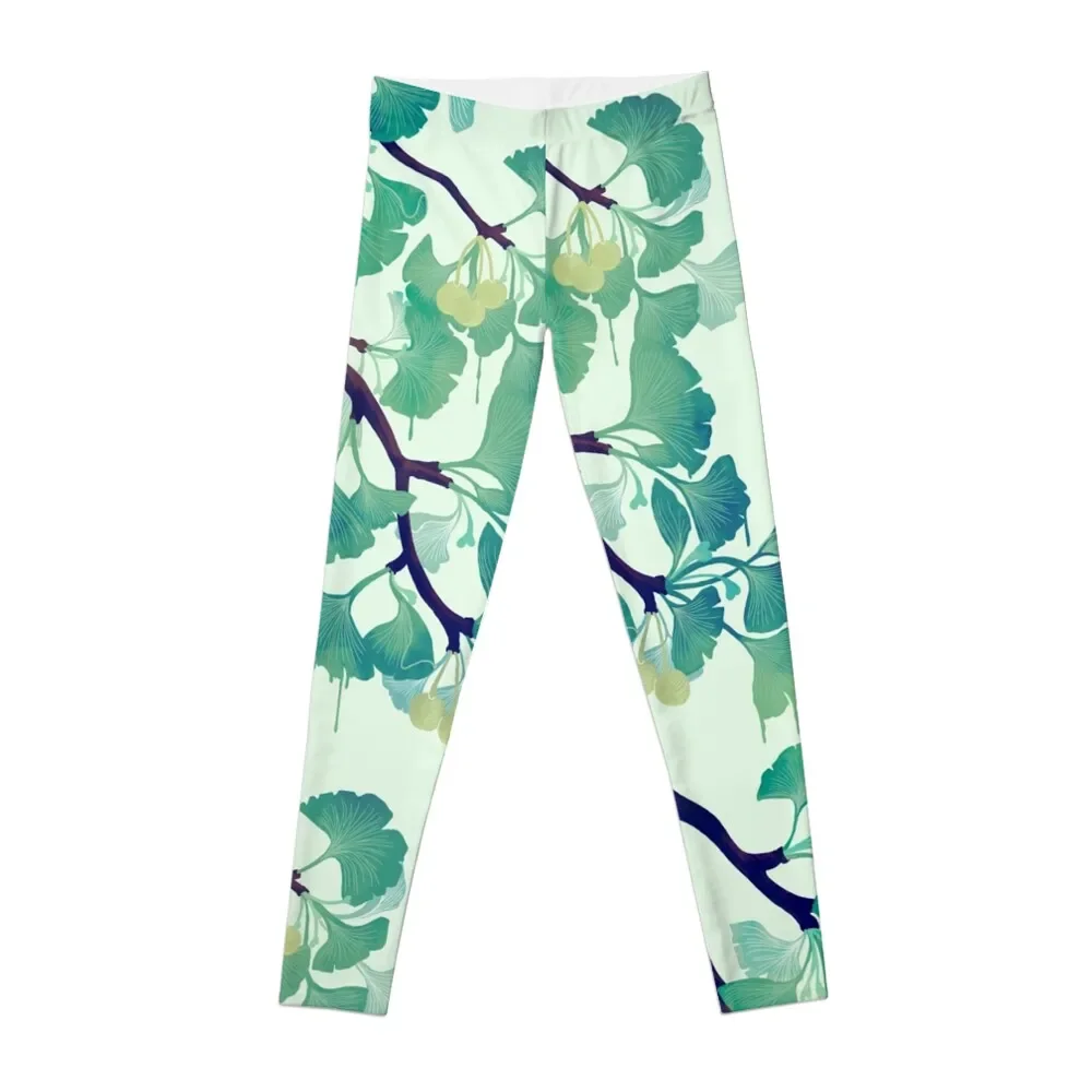 

O Ginkgo (in Green) Leggings Women's push up gym womans Legging sexy woman Womens Leggings