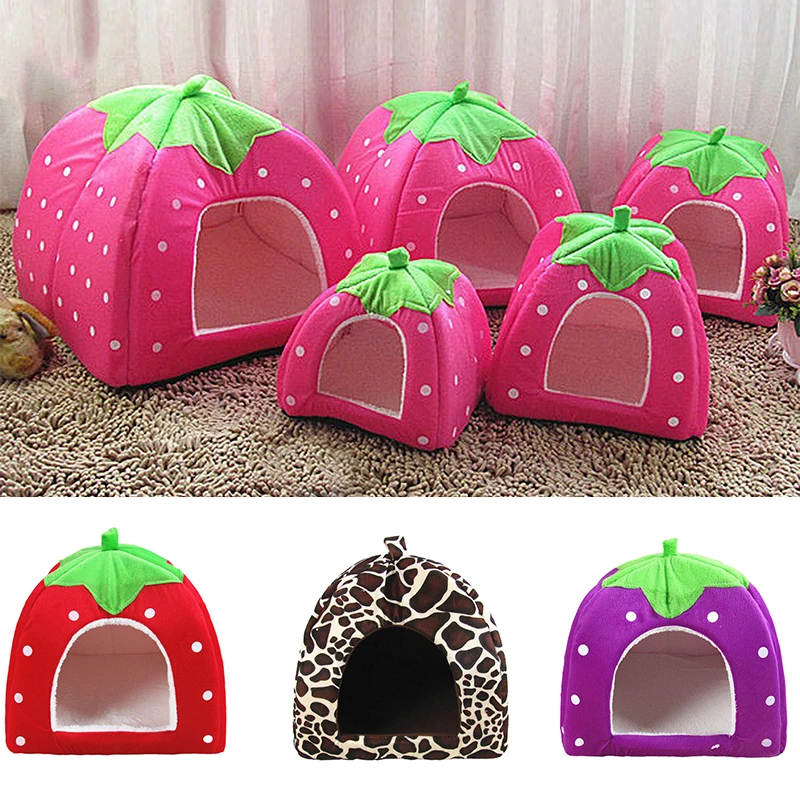 Cute Strawberry Pet Dog Kennel Pet Bed Dogs Strawberry Kennel