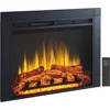 36" W x 26" H Electric Fireplace Insert with Front Trim Kit, Fire Crackling Sound, 750W/1500W Heater, Remote Control, Fireplaces 6