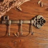 Cast Iron Coat Hook Hanger with 3 Hooks Iron Storage Organizer/Wall Hanging Rack Charming Wall Decor for Keys Clothes Hats 6