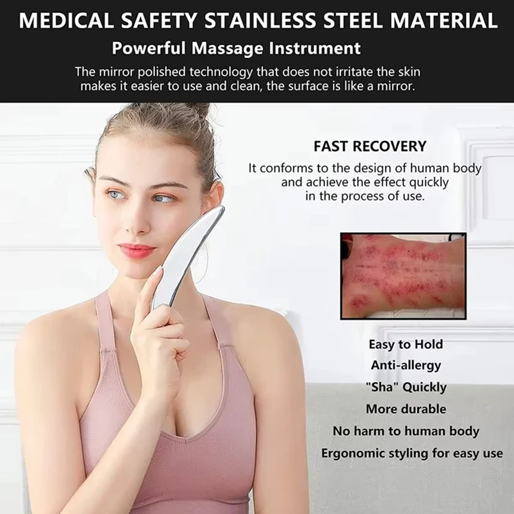 Professional Stainless Steel Gua Sha Tools Deep Tissue Release Therapy IASTM Scraping Board Myofascial Massagers gua sha board,massage tool