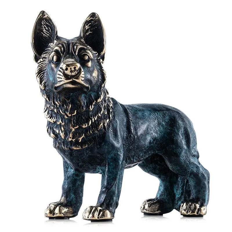 

Factory custom copper crafts dog sculpture metal dog statues for home decor