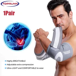 2Pcs/Pair adjustable Elbow Brace Compression Support Sleeve for Tendonitis,Tennis Elbow,Golf Elbow Treatment-Reduce Joint Pain