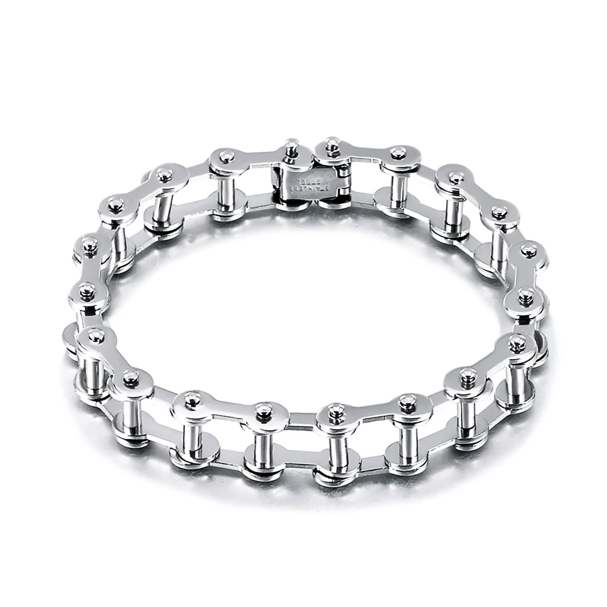Men's Stainless Steel Biker Chain Bracelet – Punk Fashion Jewelry