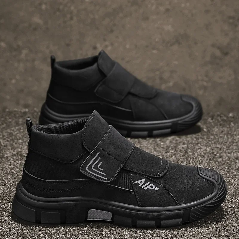 Men's Leather Shoes Men's Casual Shoes Velcro Anti Slip Wear-resistant 2024 Trend Comfortable Male Sneakers Zapatillas De Hombre 2