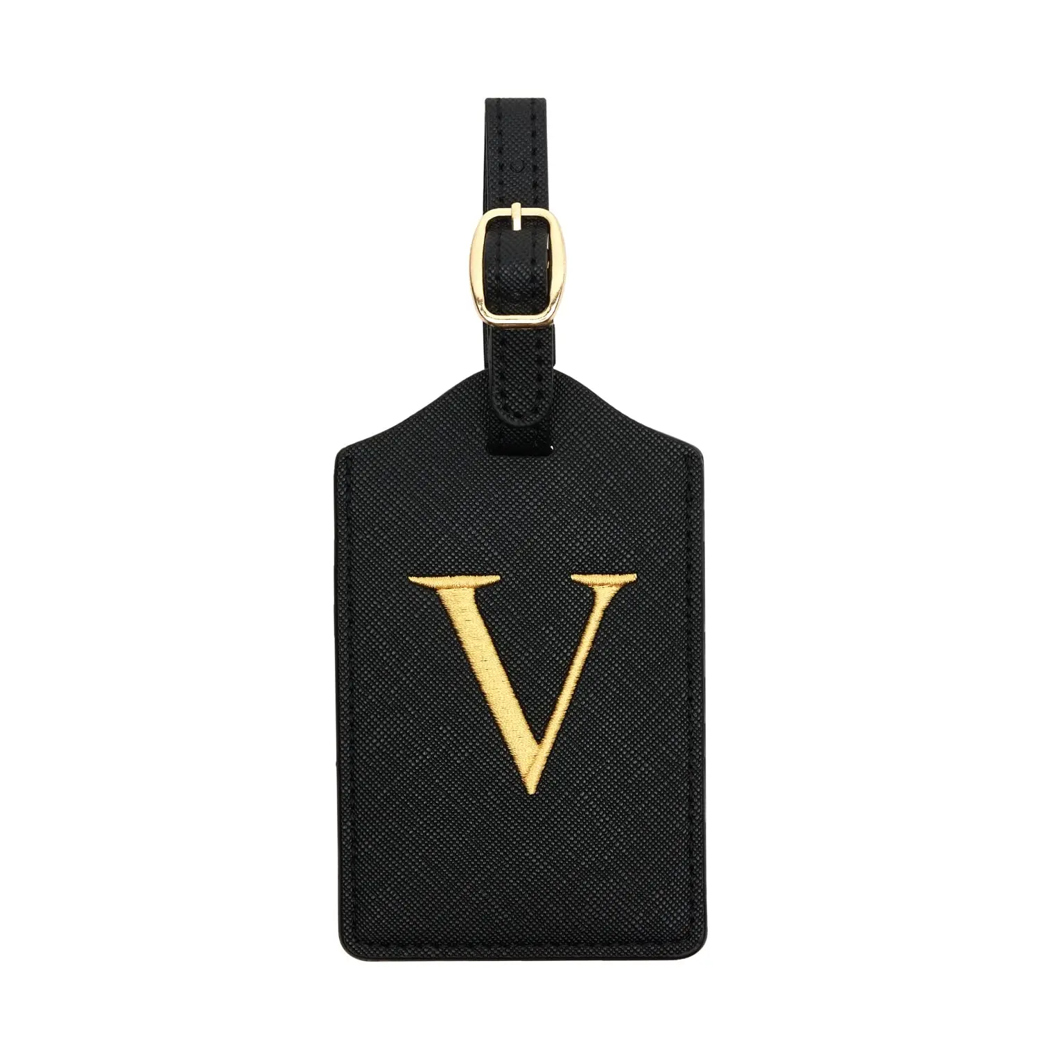 Enhanced PU Leather Luggage Tag with Privacy Cover & Name Card Slot