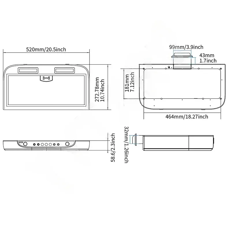 FreeShip 12V Car Kitchen Range Hood Stainless Steel With LED Removable For Cleaning Caravan Motorhome Camper Range Hood 6