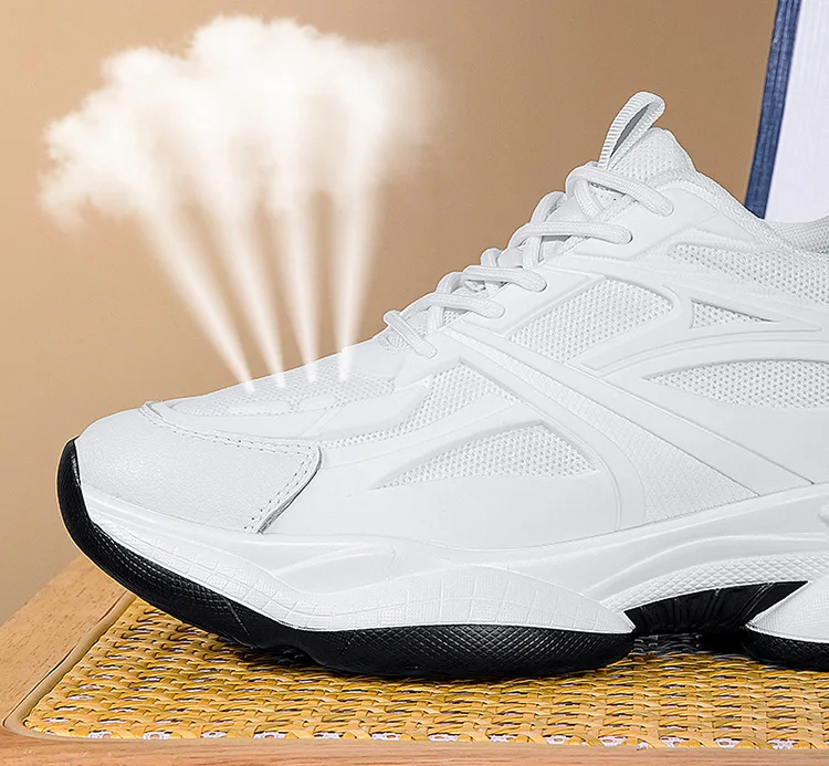 Winter Men's Height-increasing 10CM Sports Shoes Men Genuine Leather Mesh Shoes Warm Thick-soled Shoes Heightening Insoles 6-8CM S29a045a0a552493994efafc9be80bc0b5