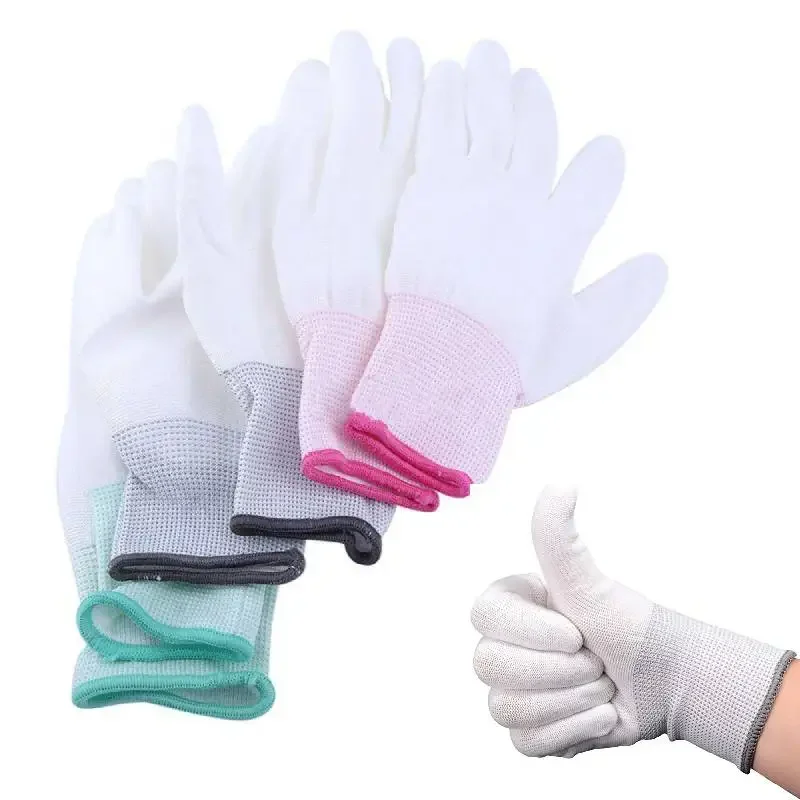Protective Gloves 4Pairs White Work Non-slip for PC Sewing