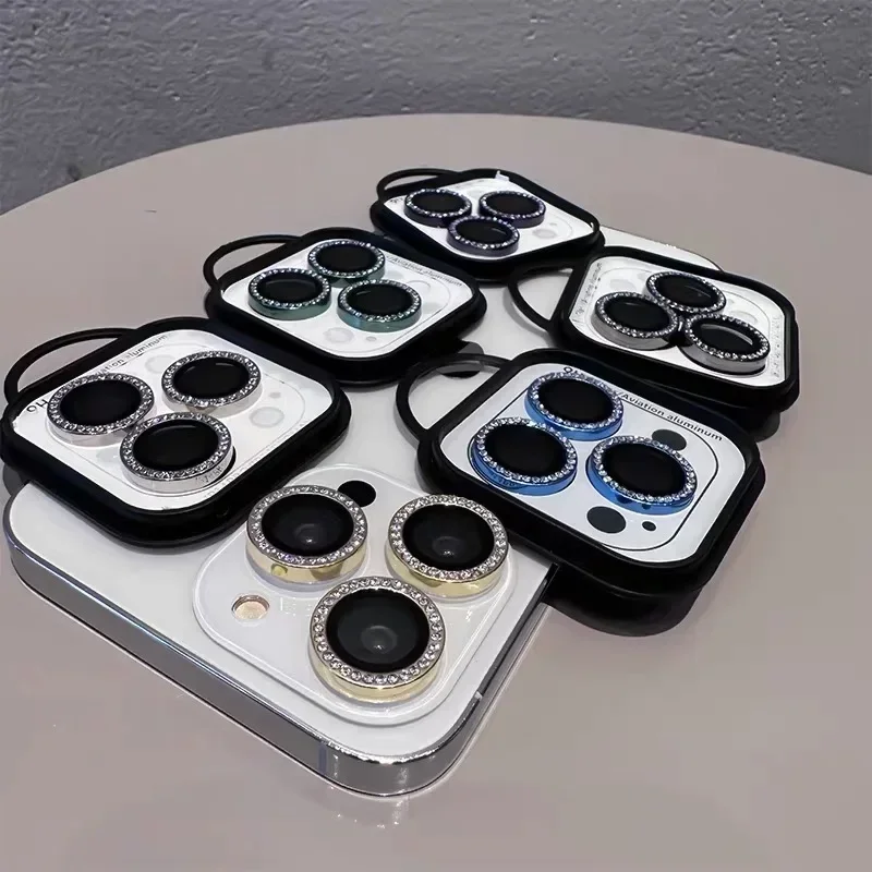 Glitter Diamond Camera Lens Protector - Premium Back Cover Lens Ring Glass