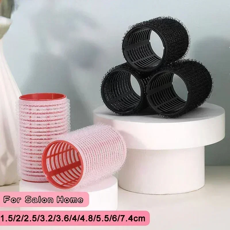 6pcs Hair Rollers Heatless Hair Curlers No Heat Bangs Volume Self-adhesive Hook Curlers DIY Styling Tools & Accessories