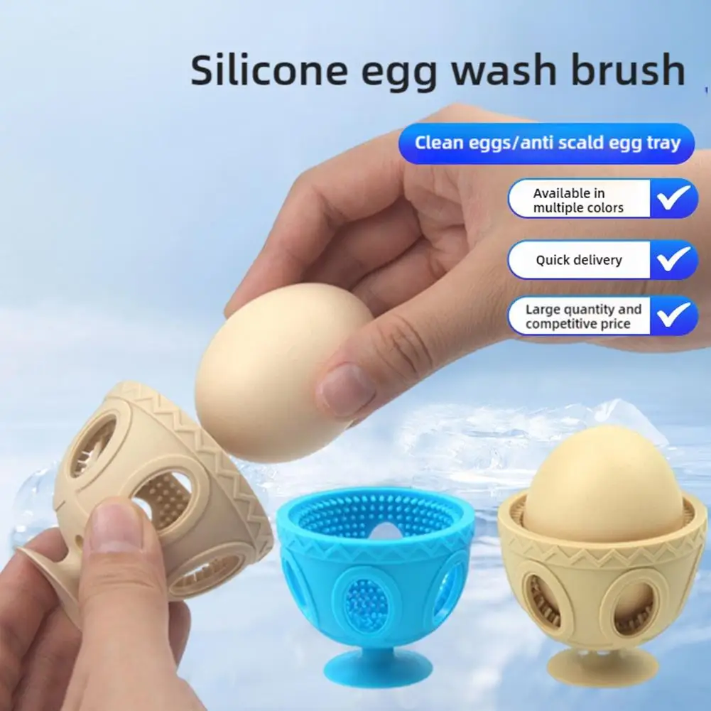 Egg Cleaner Brush for Fresh Eggs Silicone Egg Washer Machine Tool Reusable and Easy to Clean Egg Washing Brush for Egg